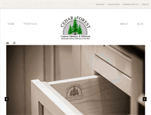Tablet Screenshot of cedarforestcabinetry.com